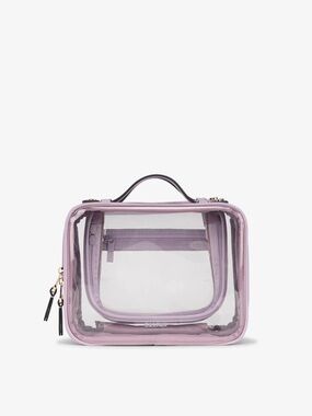 Medium Clear Cosmetics Case in Lavender